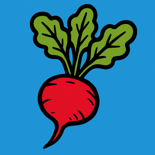 Radis.
In-Game asset.  2d.  High contrast.  No shadows