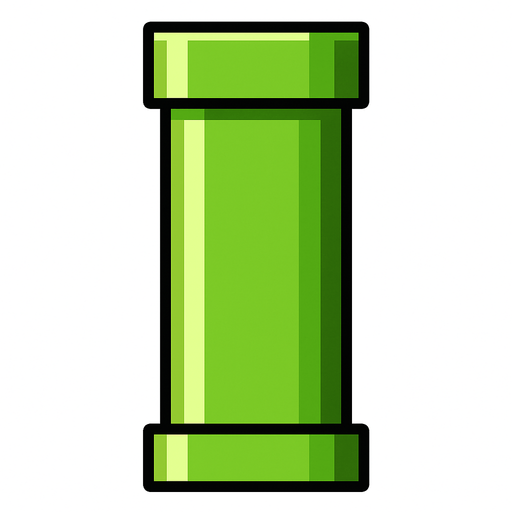 Flappy bird borusu.
In-Game asset.  2d.  High contrast.  No shadows