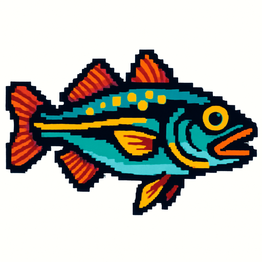 A cod. 80s arcade machine graphics. 
Swimming Side profile. White background. 
In-Game asset.  2d.  High contrast.  No shadows