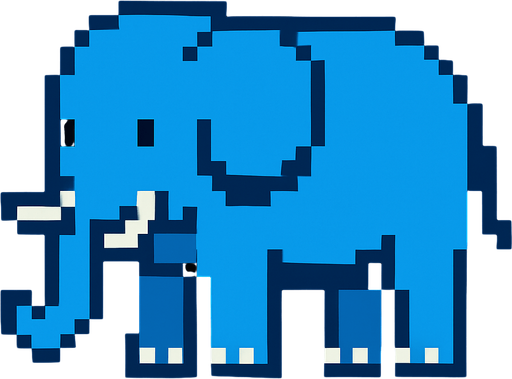 Elephant 8 bit.
In-Game asset.  2d.  High contrast.  No shadows