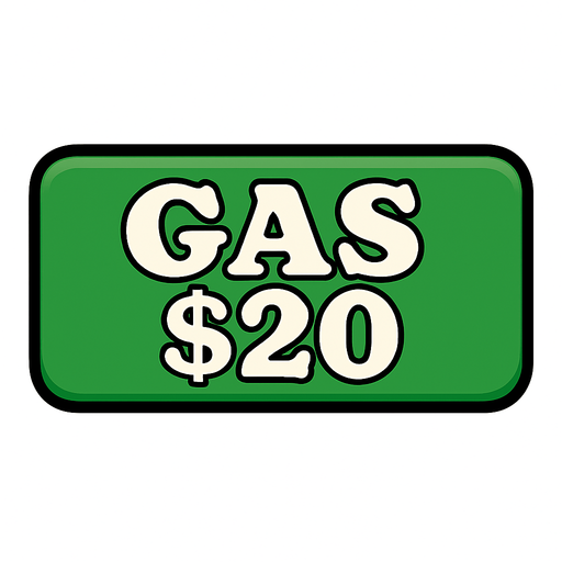 Make button green and change test to say 'Gas $20'