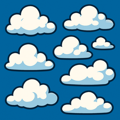 make clouds.
In-Game asset.  High contrast.  No shadows