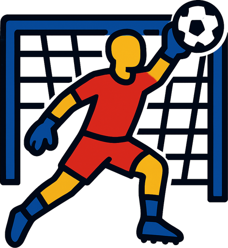 goalkeeper.
In-Game asset.  2d.  High contrast.  No shadows