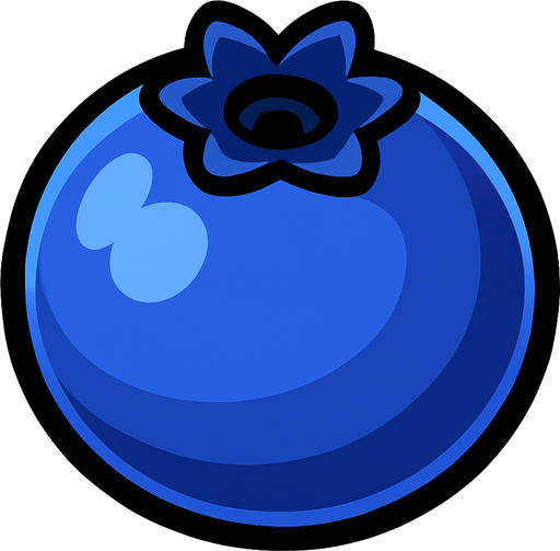 Blueberry.
In-Game asset.  2d.  High contrast.  No shadows