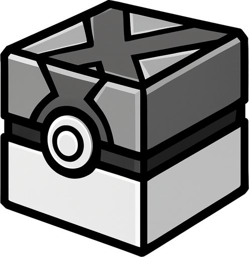make a cube but like a pokeball and  make it for rare one make with grey and silver and white but do diffrently.
In-Game asset.  2d.  High contrast.  No shadows