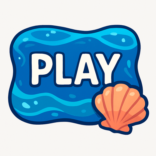 boton de play pero que sea con tematica oceanica y que tenga una cocha al lado.
In-Game asset.  2d.  High contrast.  No shadows