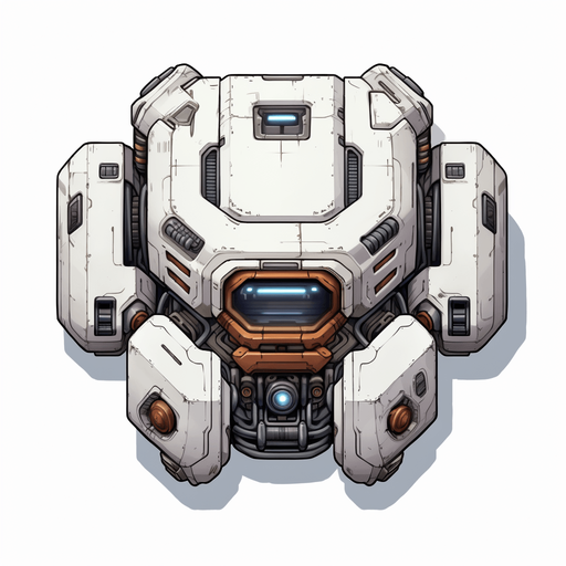 Alien organic tank, seen from above, no perspective.
Single Game Texture. In-Game asset. 2d. Pixelart. White background. Blank background. Low detail. High contrast.
