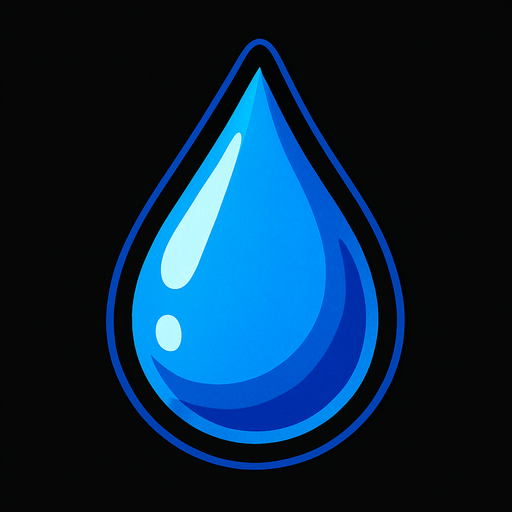 Regn drope.
In-Game asset.  2d.  High contrast.  No shadows