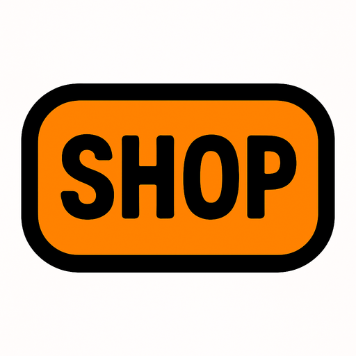 shop button.
In-Game asset.  2d.  High contrast.  No shadows