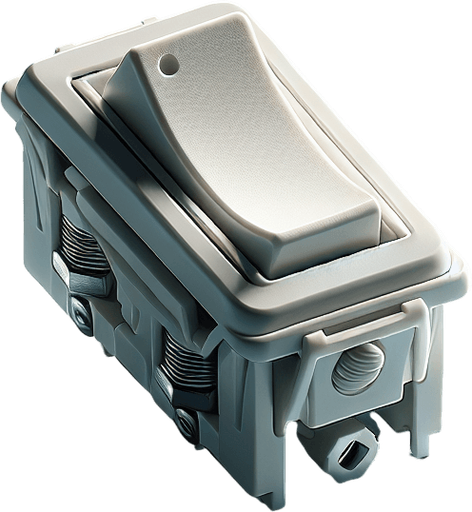 matte white rockerSwitch front view.