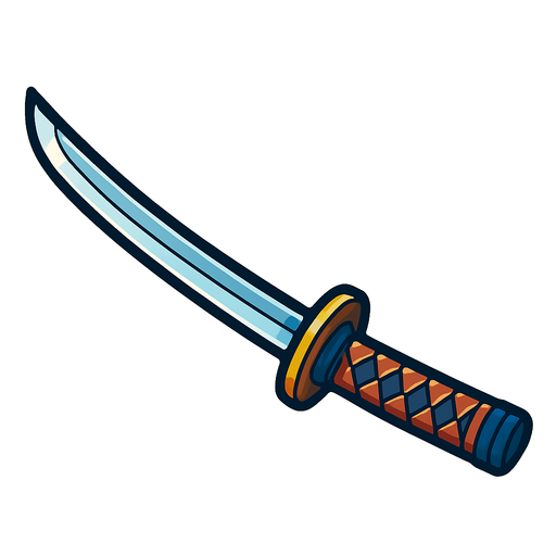 Katana.
In-Game asset.  2d.  High contrast.  No shadows