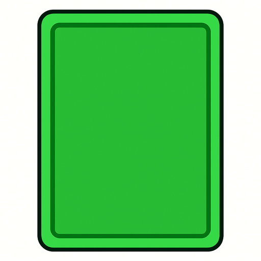 2D. Survivor.io game style skill card. No text written on it. No symbols on it. Just the blank card. Green..
In-Game asset.  2d.  High contrast.  No shadows