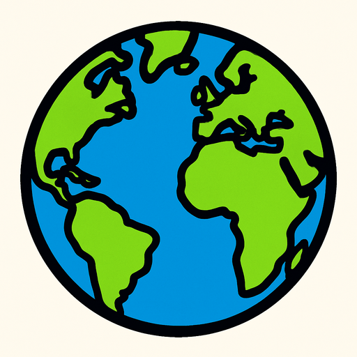 dünya resmi.
In-Game asset.  2d.  High contrast.  No shadows