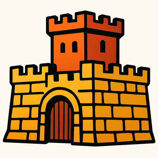 Fort to defend.
In-Game asset.  2d.  High contrast.  No shadows