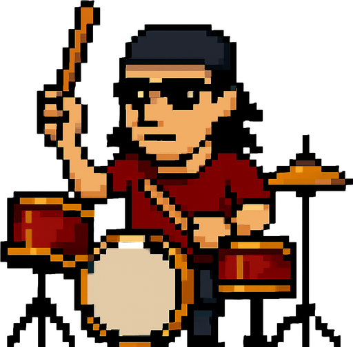 he is holding drumstick