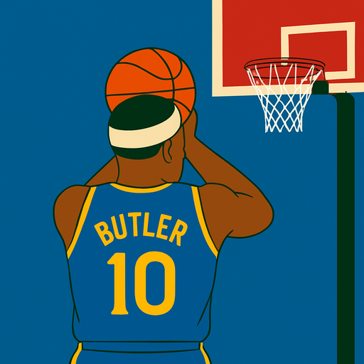 Change picture so his hands are down preparing to shoot