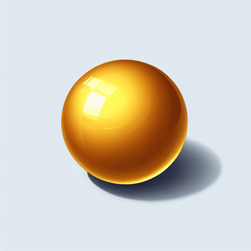 small gold ball.
Single Game Texture.  In-Game asset.  2d.  Blank background.  High contrast.  No shadows
