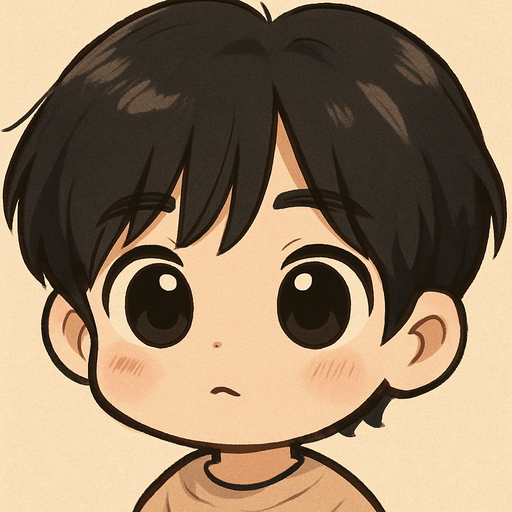 make him in cartoon chibi style, retains his characteristic features as his round face with soft cheeks, big innocent baby eyes and a curious maknae look