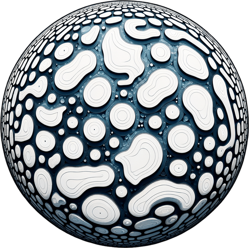 top view of a circle of water sliced into many pieces, flat image..
2d, white background, shadowless.