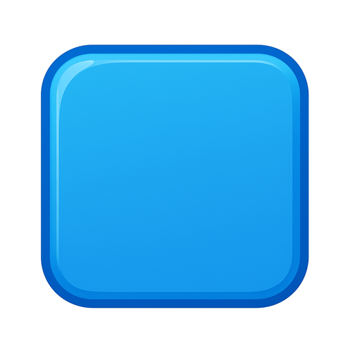 Simple blue square round corners. Vector. Beautiful transparent details. Single Game Texture. In-Game asset. 2d. Blank background. High contrast. With shadows..
In-Game asset.  2d.  No shadows