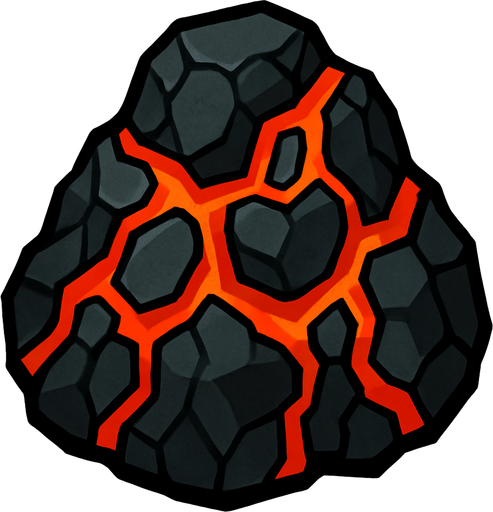 Stone volcanic.
In-Game asset.  2d.  High contrast.  No shadows