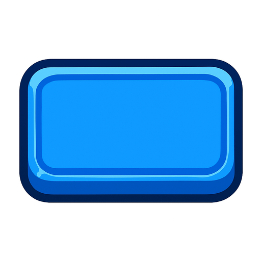 Bouton bleu.
In-Game asset.  2d.  High contrast.  No shadows