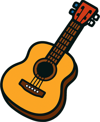 Guitar.
In-Game asset.  2d.  High contrast.  No shadows
