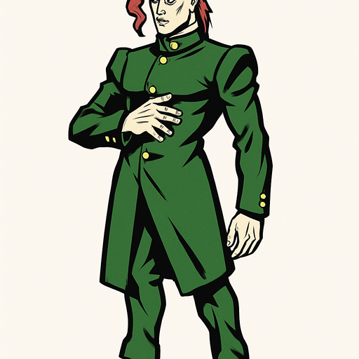 Kakyoin cuerpo completo jojo's.
In-Game asset.  2d.  High contrast.  No shadows