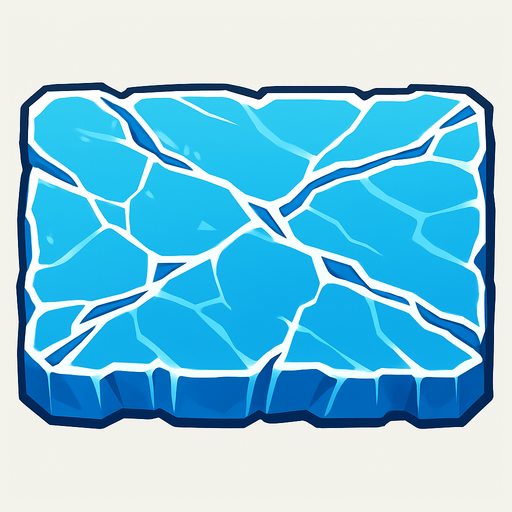 Icy surface.
In-Game asset.  2d.  High contrast.  No shadows