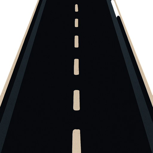 carretera oscura con perspectiva desde arriba.
In-Game asset.  2d.  High contrast.  No shadows
