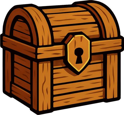 wooden.
In-Game asset.  2d.  High contrast.  No shadows