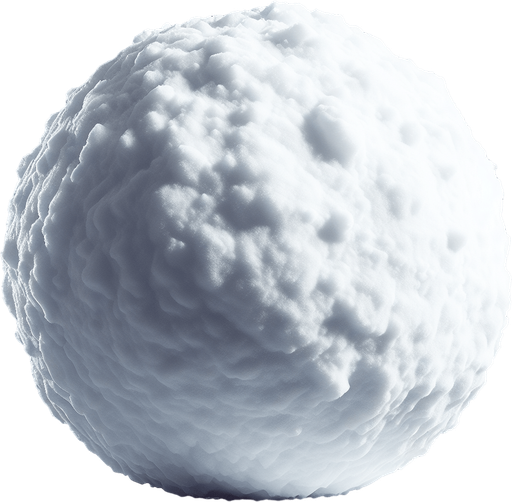 big snowball.
Single Game Texture. In-Game asset. 2d. Blank background. High contrast. No shadows.