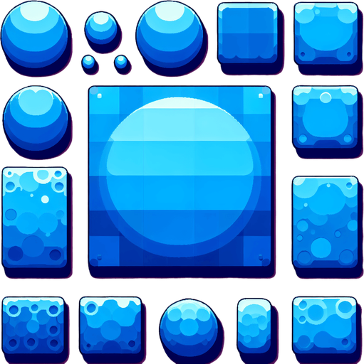 blue background Single Game Texture. In-Game asset. 2d. Blank background. High contrast. No shadows.