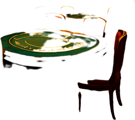 Ambiente: Un interior de casino elegante y nocturno.

Elementos:

Podría mostrar una vista parcial de mesas de juego (Blackjack, ruleta, tragamonedas) en el fondo, desenfocadas para no distraer.

Luces ambientales cálidas y doradas, reflejos sutiles.

Detalles arquitectónicos de lujo: columnas, arcos, lámparas de araña (parcialmente visibles).

Una alfombra lujosa o suelo brillante.

Paleta de Colores: Predominan los dorados, rojos profundos, negros elegantes y toques de verde esmeralda.

Perspectiva: Una vista amplia y acogedora, como si el jugador estuviera entrando al casino.

Sensación: Sofisticación, exclusividad, y la emoción de lo que está por venir. Debe invitar a explorar el juego.

El fondo debe ser inmersivo y coherente con la temática general del casino.
In-Game asset.  2d.  High contrast.  No shadows
