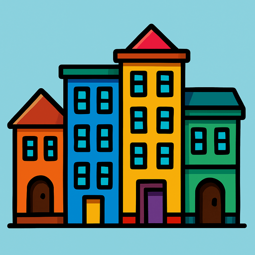 build buildings next to each other.
In-Game asset.  High contrast.  No shadows