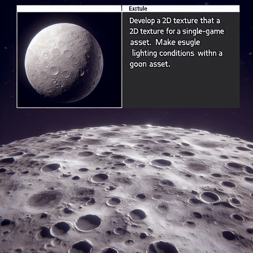 Moon surface. Background. Single Game Texture. In-Game asset. 2d. Blank background. High contrast. No shadows..
Single Game Texture. In-Game asset. 2d. Blank background. High contrast. No shadows.
