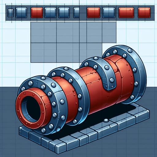 Pipe.
Single Game Texture. In-Game asset. 2d. Blank background. High contrast. No shadows.