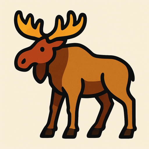 Moose.
In-Game asset.  2d.  High contrast.  No shadows