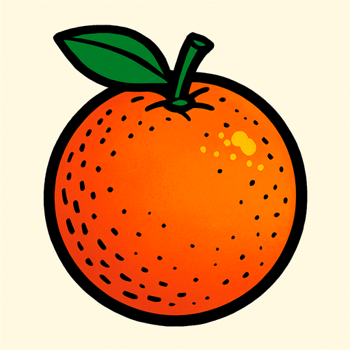 Portakal resmi oluştur.
In-Game asset.  High contrast.  No shadows