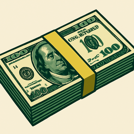 realystick money.
In-Game asset.  2d.  High contrast.  No shadows