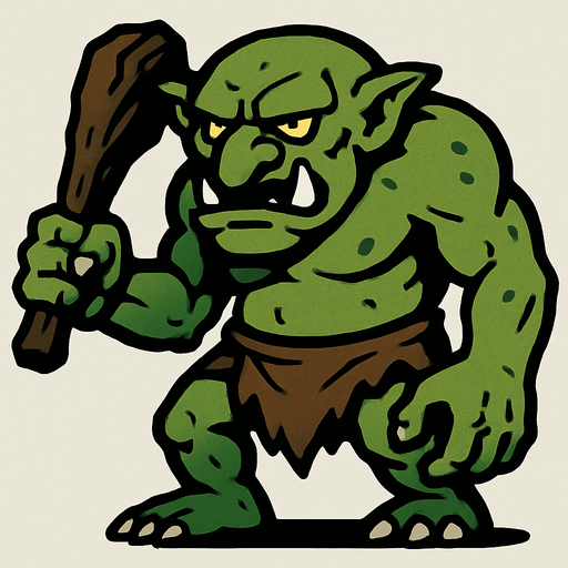 Troll enemy.
In-Game asset.  2d.  High contrast.  No shadows