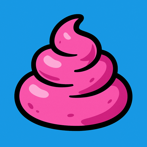 Caca rosada.
In-Game asset.  2d.  High contrast.  No shadows