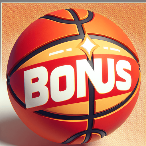 Single Game Texture. In-Game asset. 2d. flat graphic orange red. Basketball saying "bonus" white font.
Single Game Texture. In-Game asset. 2d. Blank background. High contrast. No shadows.