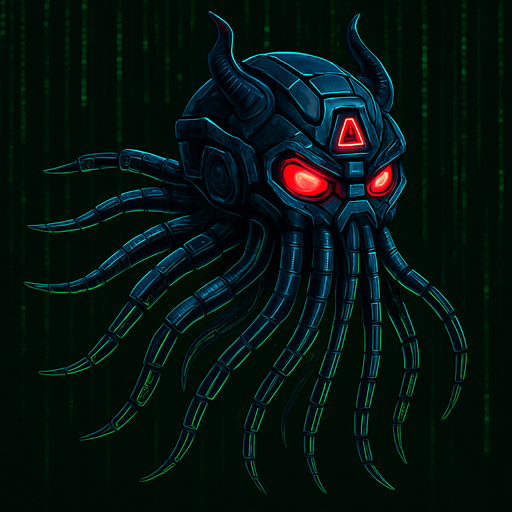 Variations mechanical squid sentinel matrix side animation fully in frame