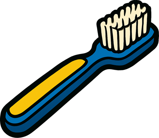 a toothbrush.
In-Game asset.  2d.  High contrast.  No shadows