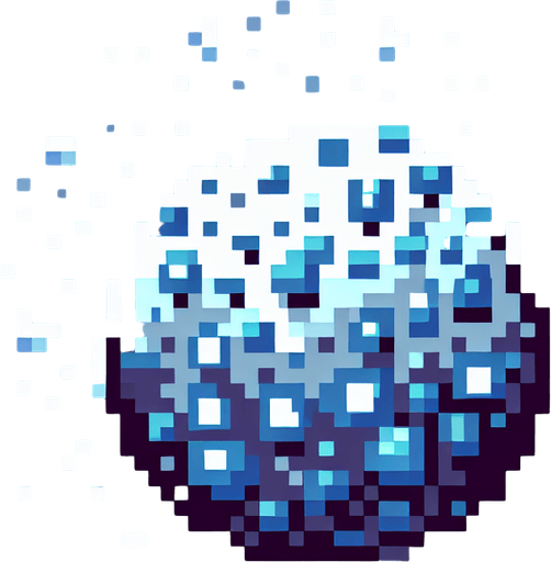 pixel art particles.
Single Game Texture. In-Game asset. 2d. Blank background. High contrast. No shadows.
