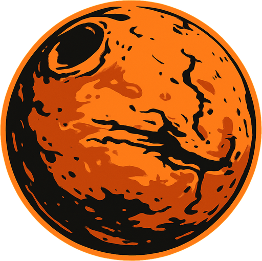 Create mars 3d views.
In-Game asset.  2d.  High contrast.  No shadows