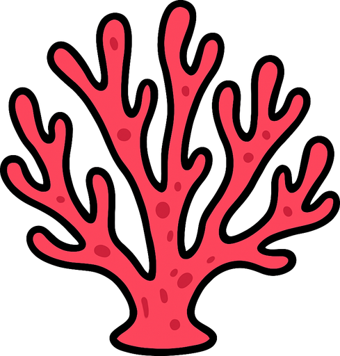 Coral.
In-Game asset.  2d.  High contrast.  No shadows