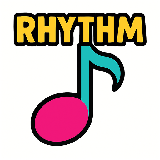 rhytym, nota.
In-Game asset.  2d.  High contrast.  No shadows