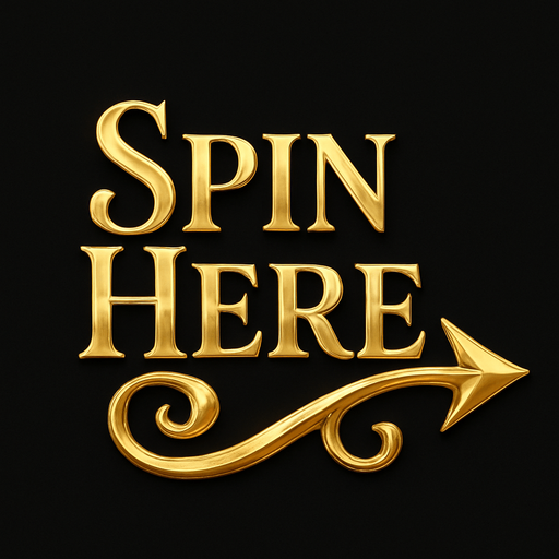 Crea un asset visual para una indicación de acción que diga 'Spin Here' con una flecha decorativa señalando a la derecha.

Objetivo: Guiar al usuario a un botón de giro o a una zona interactiva, con un toque de lujo y dinamismo.

Diseño:

Texto: La frase 'Spin Here' en una tipografía de casino elegante, clara y legible. El texto debe ser prominente.

Color del Texto: Dorado brillante o plateado pulido, con reflejos sutiles.

Flecha: Una flecha que apunte claramente hacia la derecha.

Estilo de la Flecha: Debe tener un diseño ligeramente 'enredado' o 'enrollado', como si fuera una cinta de oro o un elemento de filigrana que se desenrolla para formar la flecha. No debe ser una flecha simple y recta.

Color de la Flecha: Dorado brillante o plateado pulido, a juego con el texto.

Efectos: Sutiles brillos y sombras para darle volumen y un aspecto metálico.

Composición: El texto 'Spin Here' y la flecha deben estar visualmente conectados, formando un solo asset cohesivo. La flecha puede sali.
In-Game asset.  2d.  High contrast.  No shadows